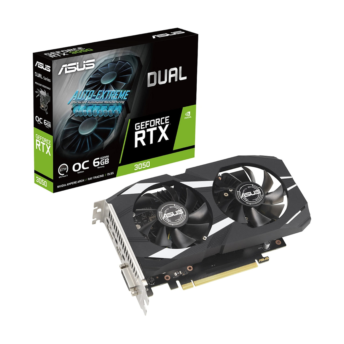 ASUS Dual GeForce RTX 3050 OC Edition 6GB GDDR6 (90YV0K60-M0NA00)