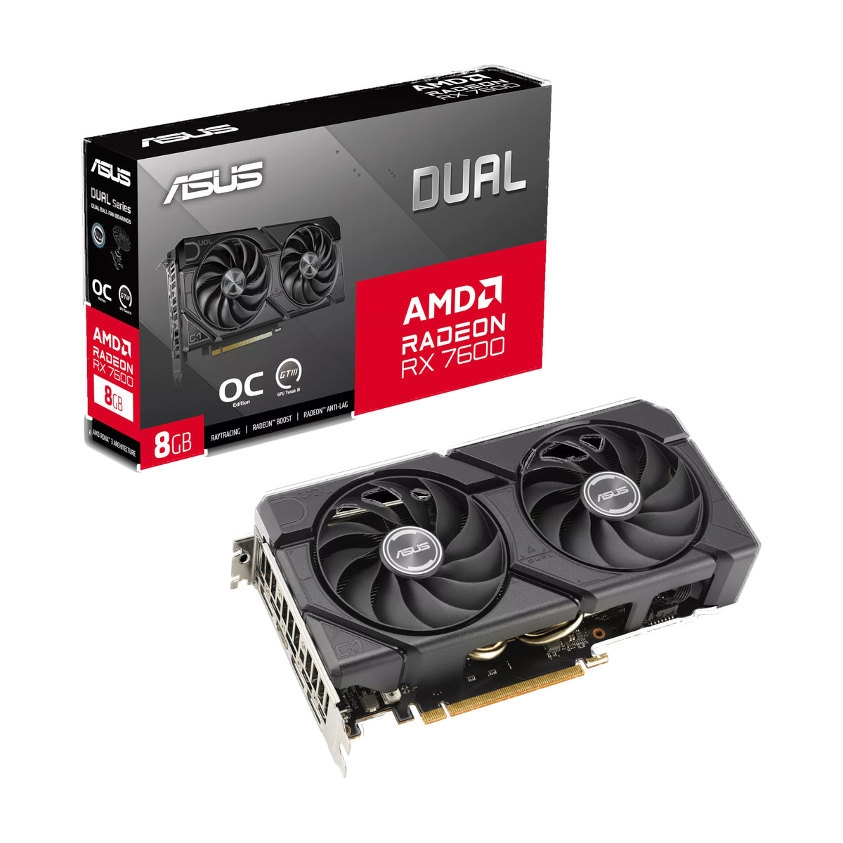 ASUS Dual Radeon RX 7600 EVO OC Edition (90YV0LD0-M0NA00)