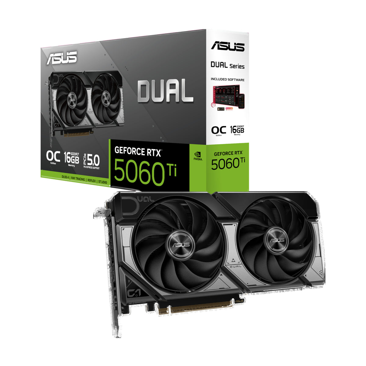 ASUS Dual GeForce RTXTM 5060 Ti 16GB GDDR7 (90YV0MH0-M0NA00)